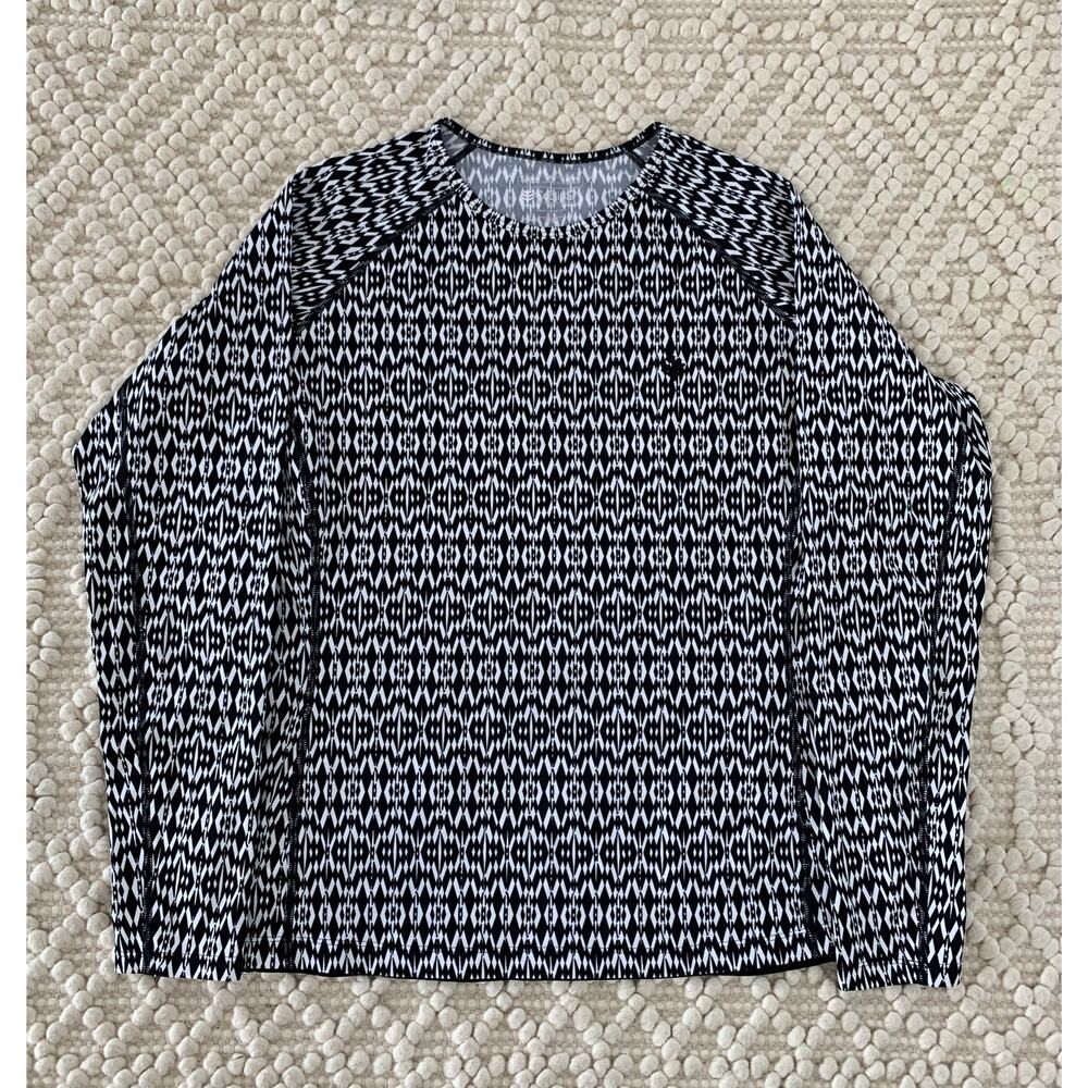 Coolibar Black White Wave Print Size XL UPF 50